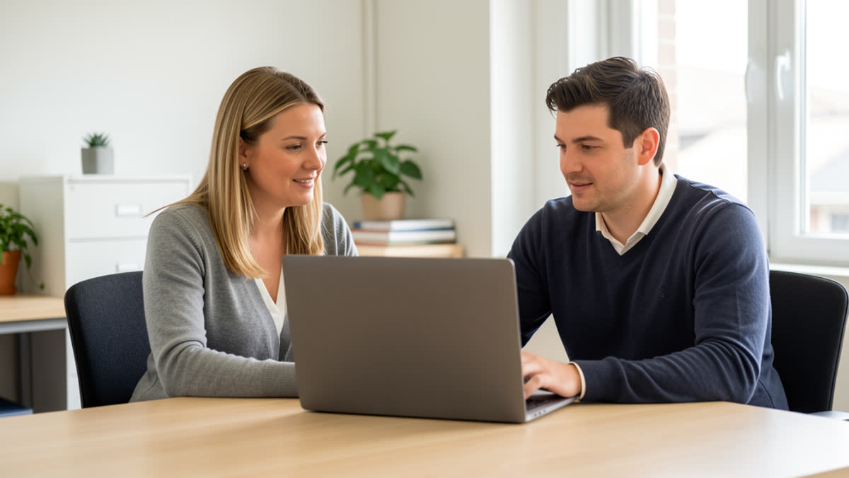 Managed IT team reviewing service dashboards with a Sydney business client